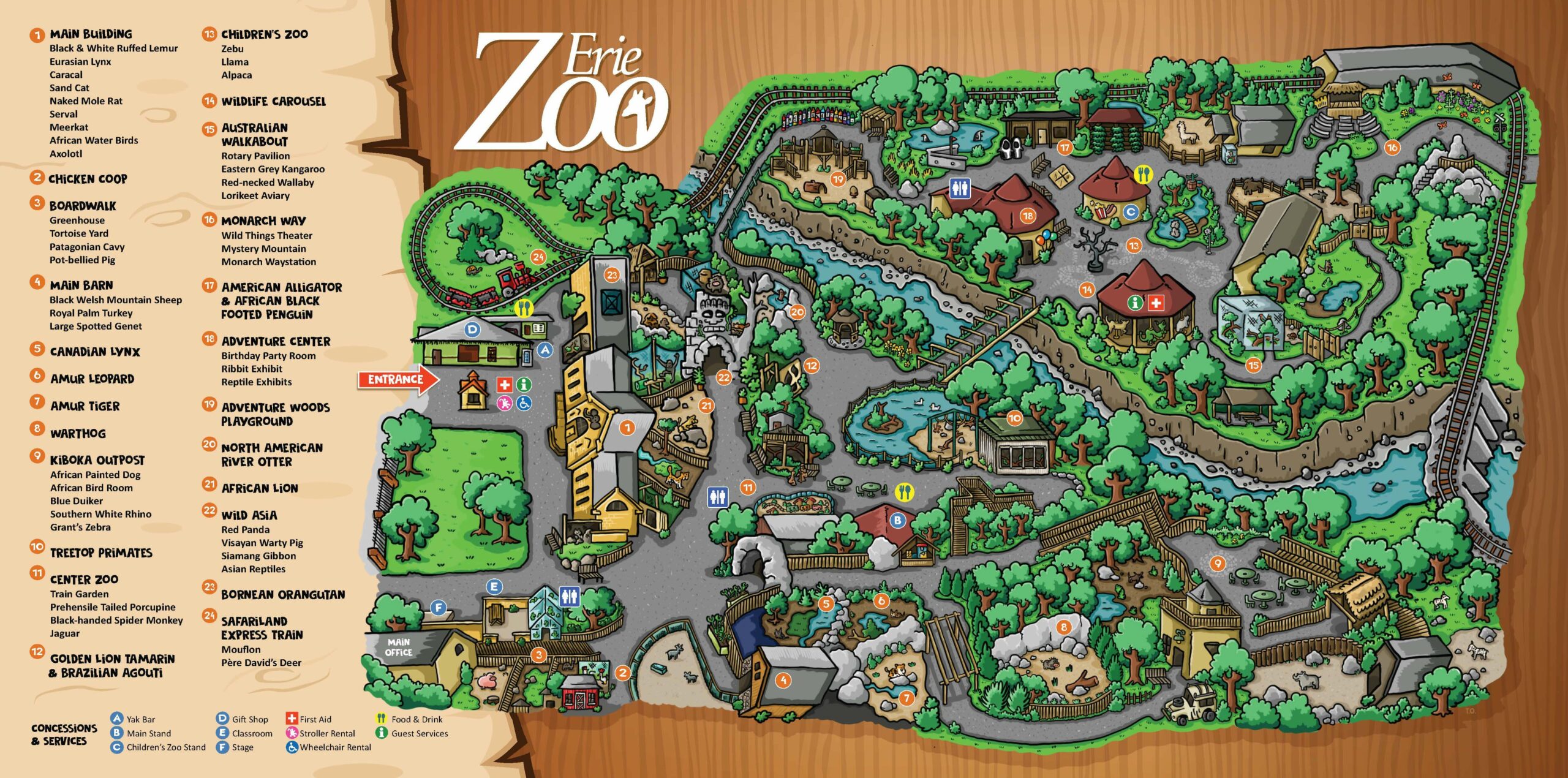 Erie Zoo Map